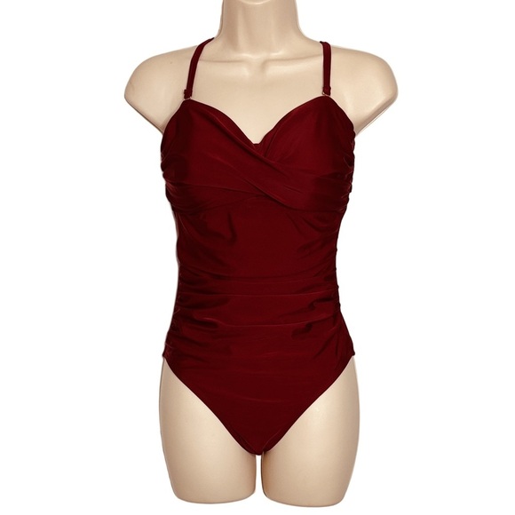 Kona Sol Other - Kona Sol One Piece Swimsuit, Size M, Burgundy